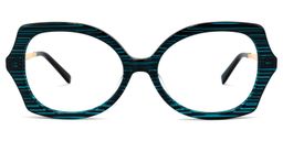 Sugarplum Geometric Blue Glasses0