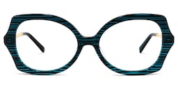 Sugarplum Geometric Blue Glasses0