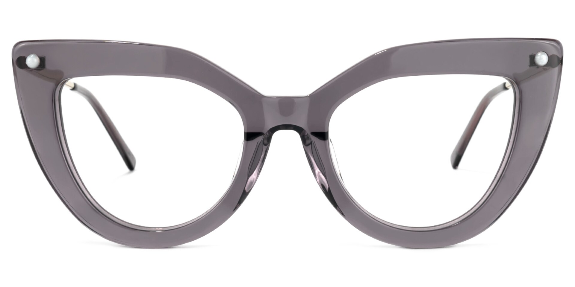 Garbo Cateye Gray Glasses | Zeelool Glasses0