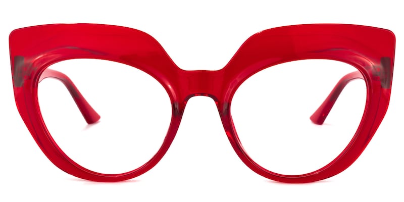 Depp Cateye Red Glasses | Zeelool Glasses0
