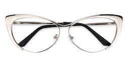 Ellen Cateye Silver Glasses1