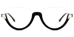 Felicia Cat Eye Black Glasses0