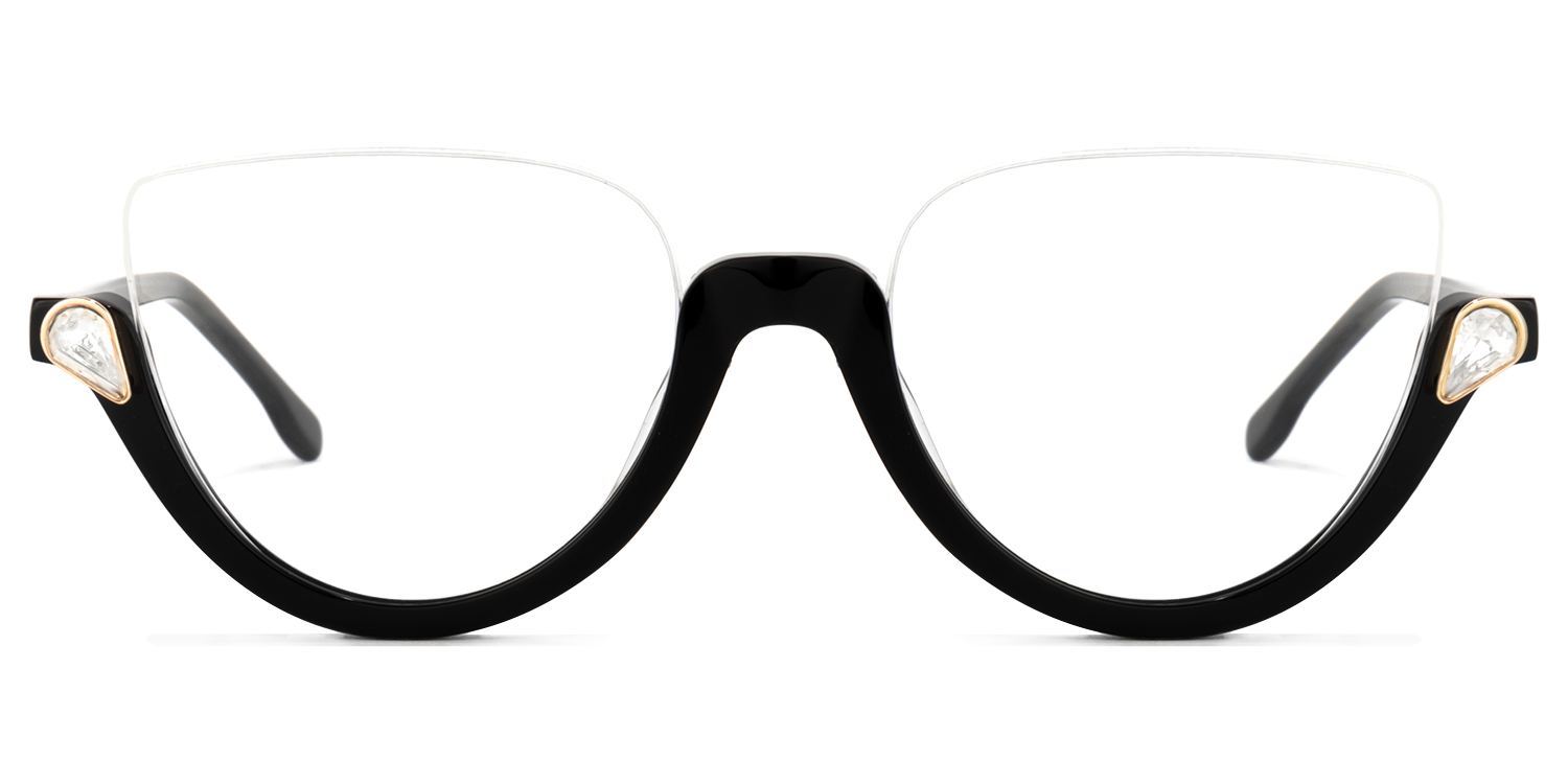 Felicia Cat Eye Black Glasses  | Zeelool Glasses0