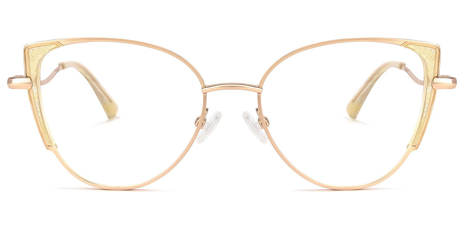 Hawraa Cateye Yellow Glasses | Zeelool Glasses0