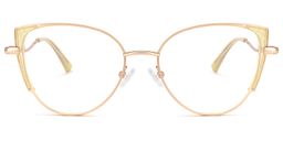 Hawraa Cateye Yellow Glasses0