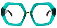 Otero Geometric Peacock-Blue Glasses0