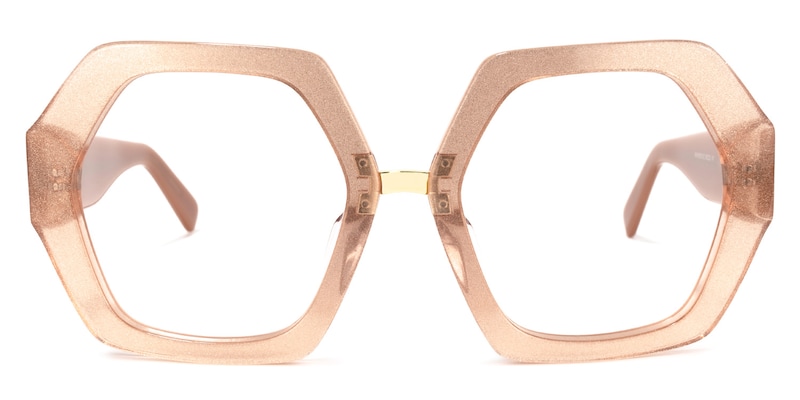 Otero Geometric Champagne Glasses | Zeelool Glasses0