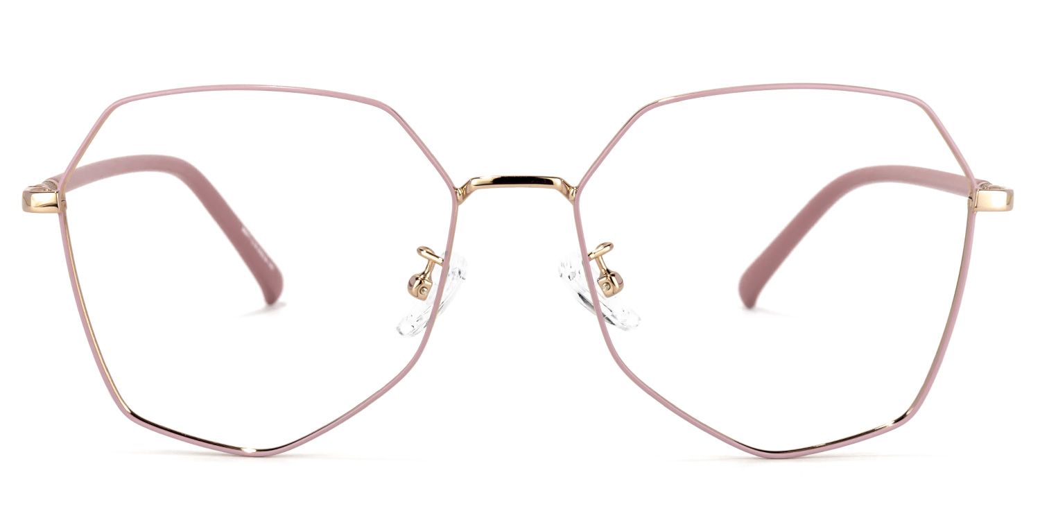 Bivins Geometric Pink Glasses | Zeelool Glasses2