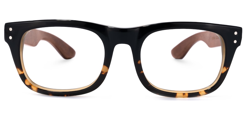 Garz Rectangle Black Glasses | Zeelool Glasses0