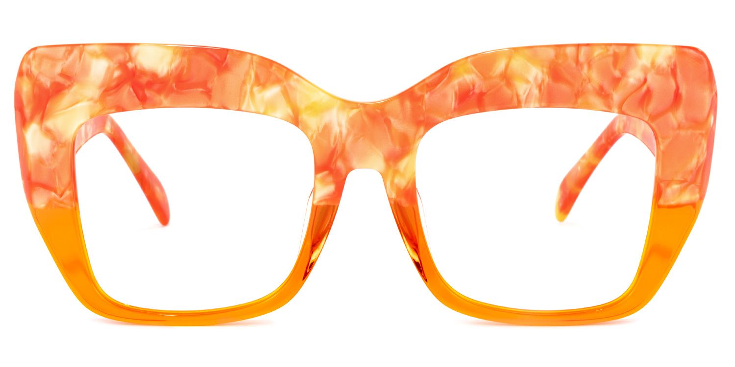 Charmaine Cat Eye Orange Glasses | Zeelool Glasses0