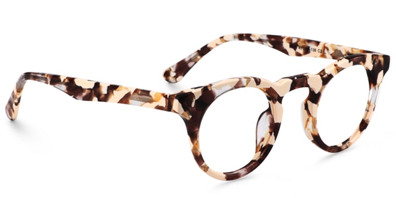 Round Light Tortoise Glasses2