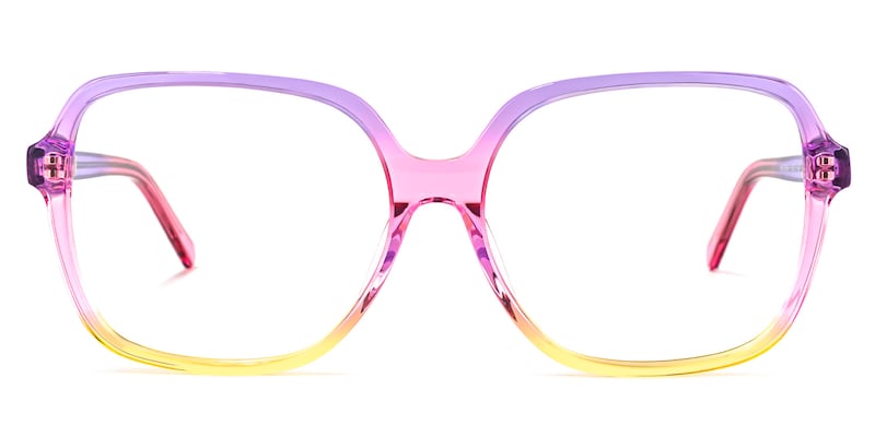 Lollipop Square Purple-Yellow Glasses | Zeelool Glasses0