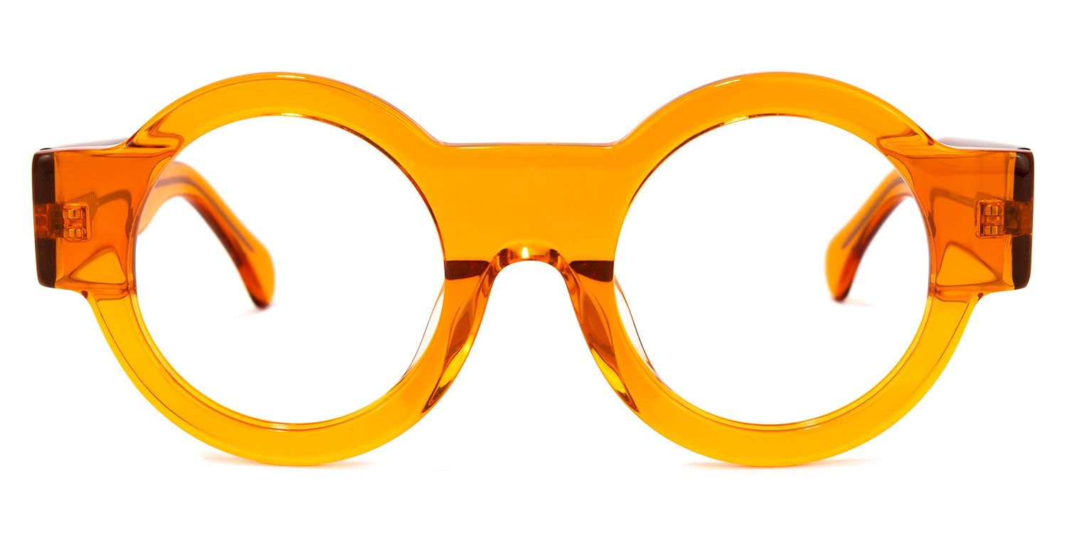 Hardnett Round Orange Glasses | Zeelool Glasses0