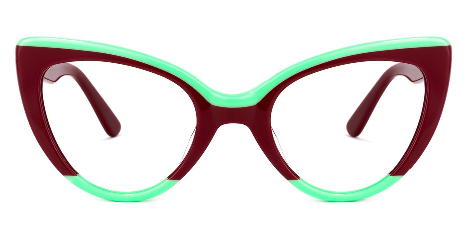 Claudette Cat Eye Burgundy Glasses | Zeelool Glasses0
