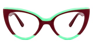 Claudette Cat Eye Burgundy Glasses0