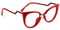 Jacqueline Cat Eye Red Glasses2