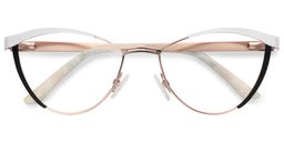 Sydney Cat Eye White Glasses1