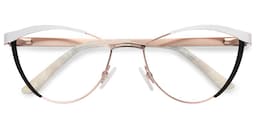 Sydney Cat Eye White Glasses1