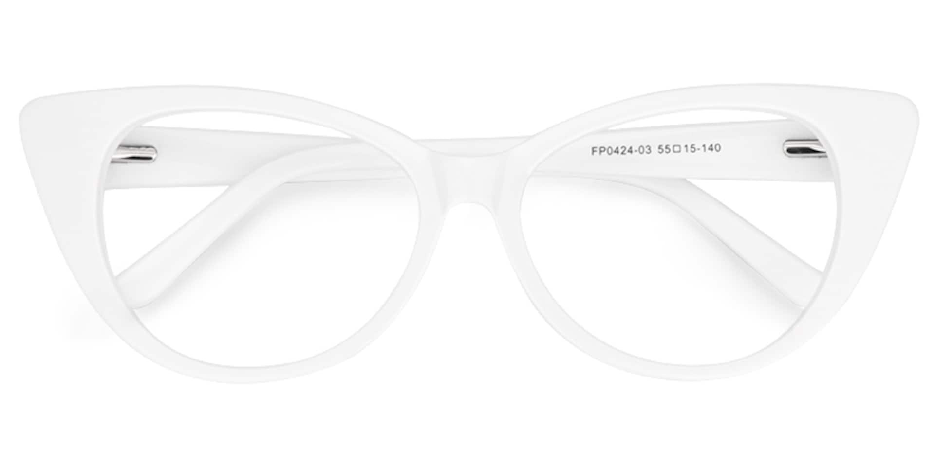 Cat Eye White Glasses | Zeelool Eyeglasses1
