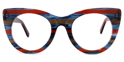 Aronia Cateye Blue-Red Glasses0
