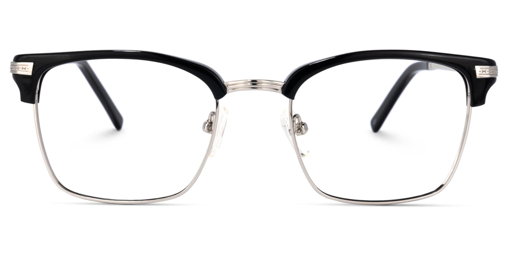 Simmons Browline Black Glasses | Zeelool Glasses0