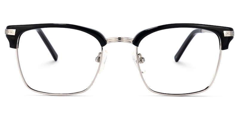 Simmons Browline Black Glasses | Zeelool Glasses0