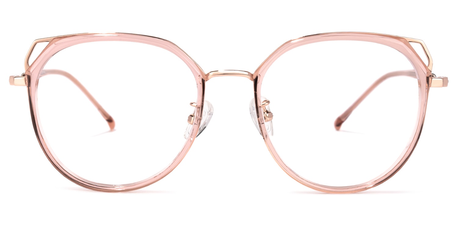 Ofelia Cateye Pink Eyeglasses and Crsystal Frames0