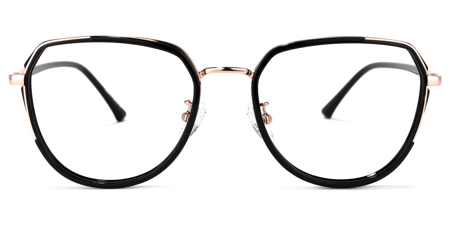 Nash Geometric Black Glasses | Zeelool Glasses0