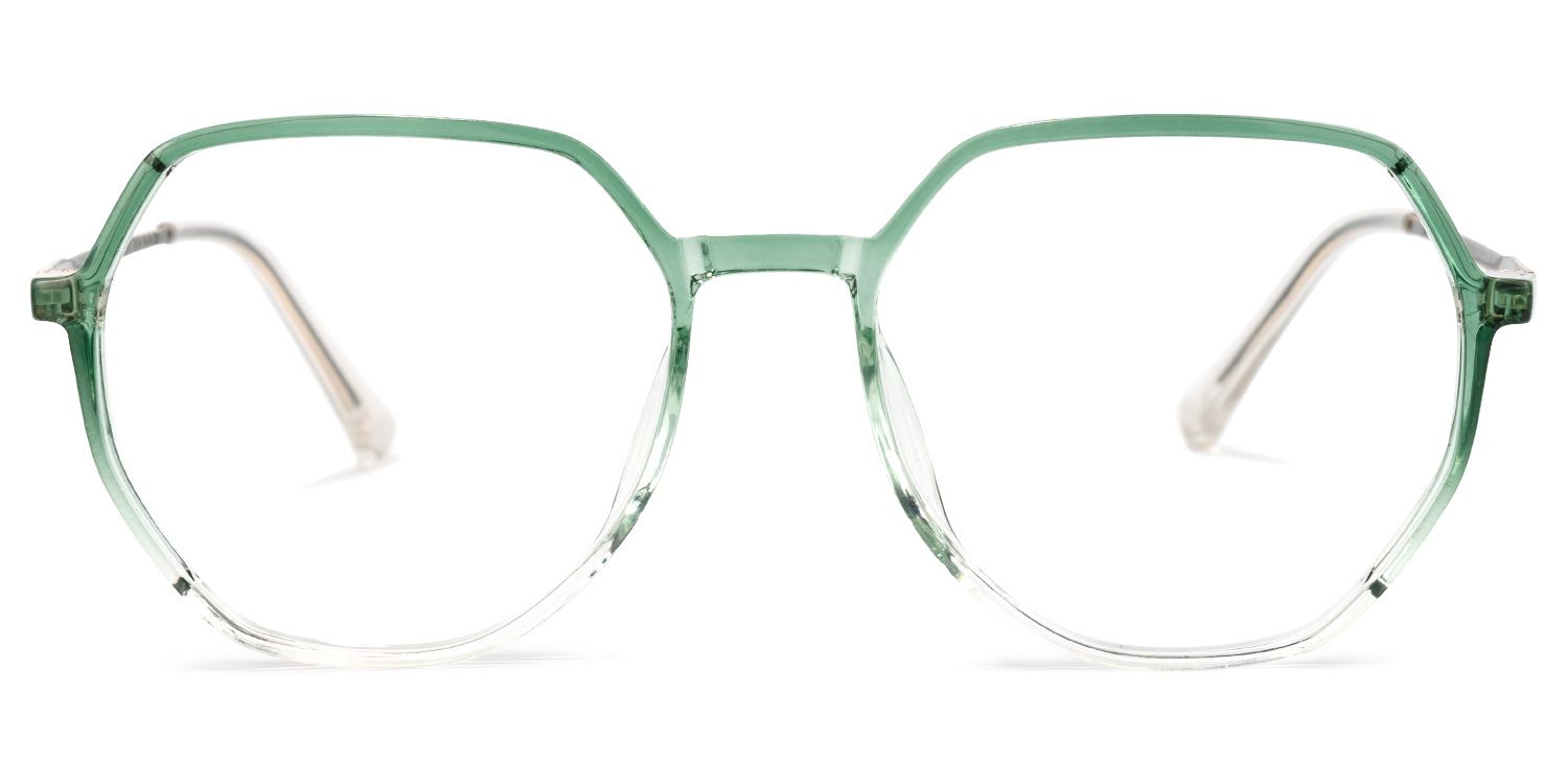 Gonzalez Geometric Green Glasses | Zeelool Glasses0