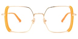 Joselyn Square Orange Glasses0