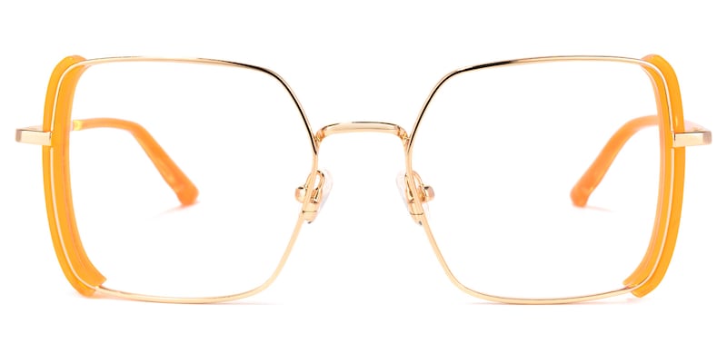 Joselyn Square Orange Glasses | Zeelool Glasses0
