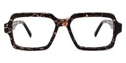 Jack Rectangle Brown Glasses0