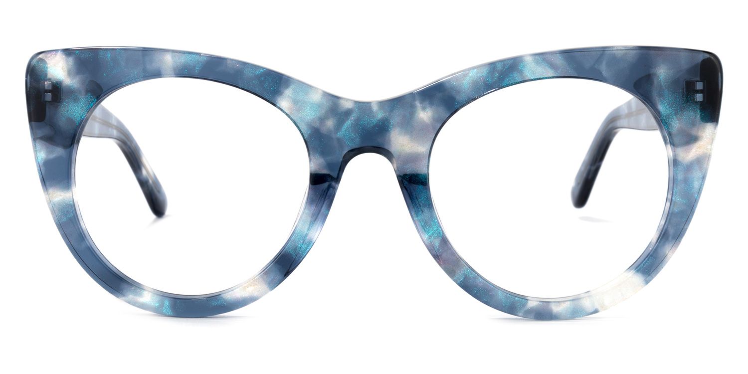 Starry Cateye Blue Glasses | Zeelool Glasses0