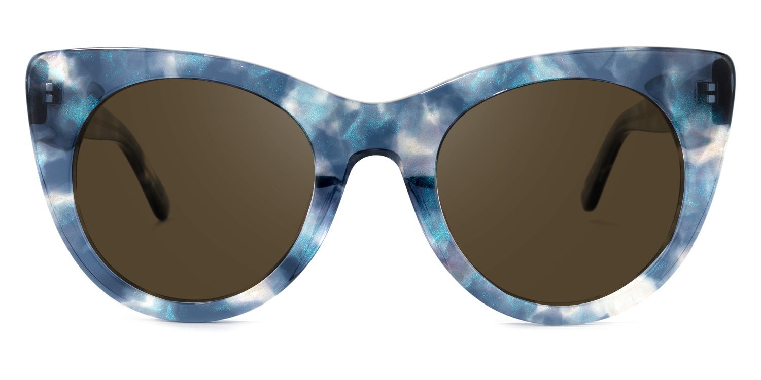 Starry Cateye Blue Sunglasses | Zeelool Glasses0