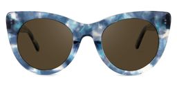 Starry Cateye Blue Sunglasses0