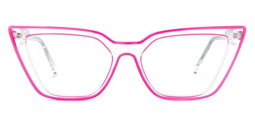 Yosef Cat-eye Bright-Pink Glasses