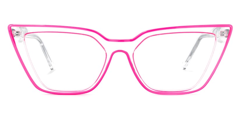 Yosef Cat-eye Bright-Pink Glasses