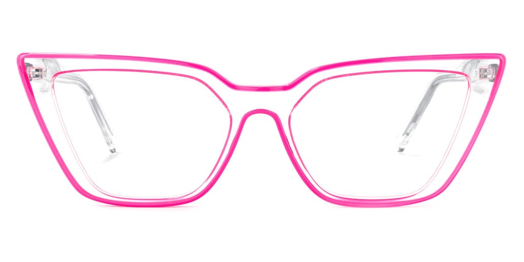 Yosef Cat-eye Bright-Pink Glasses