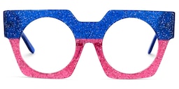 Lambert Geometric Blue Glasses0