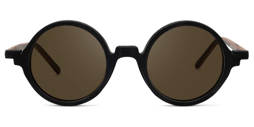 Otto Round Black Sunglasses
