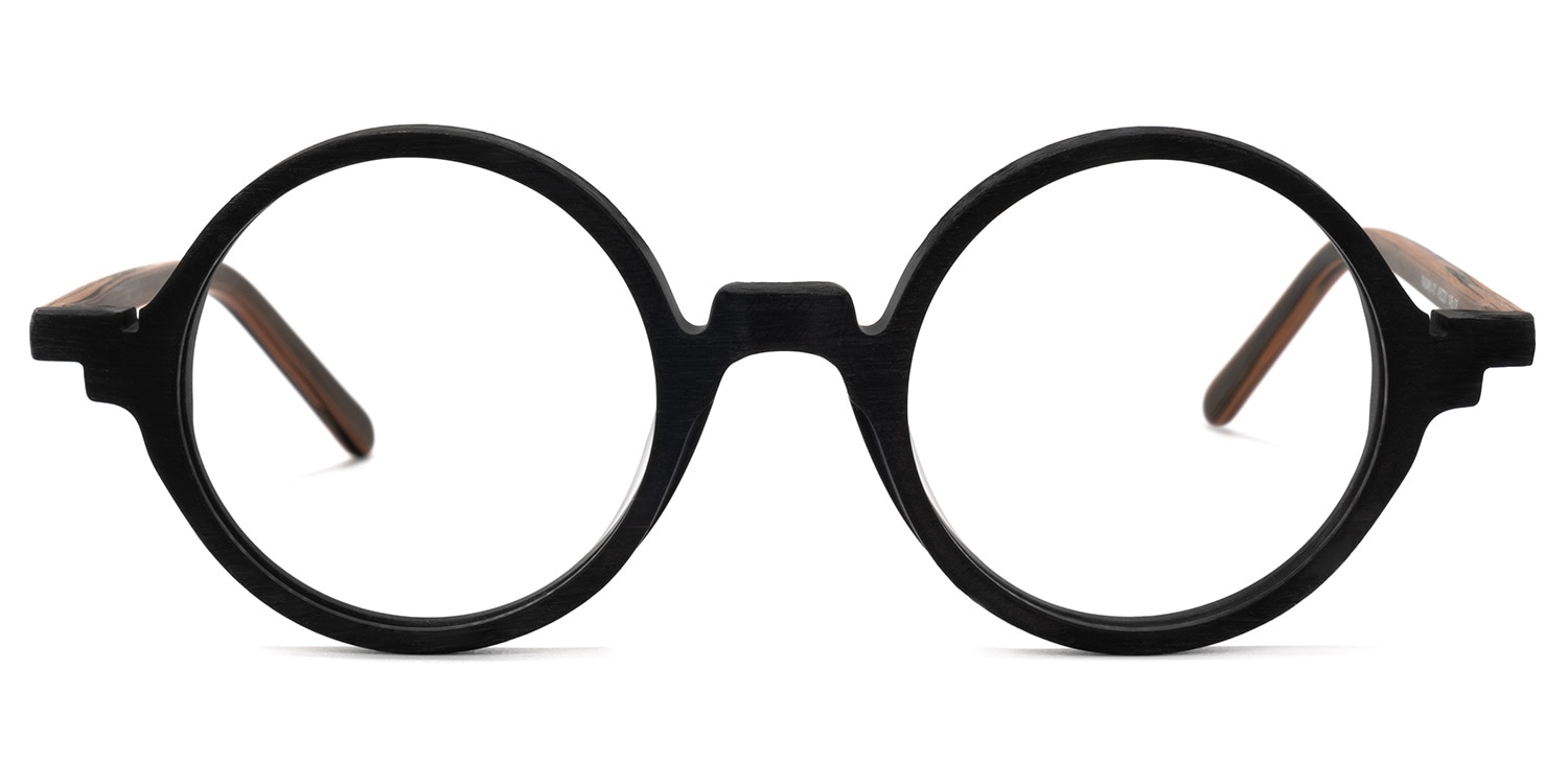 Otto Round Black Glasses