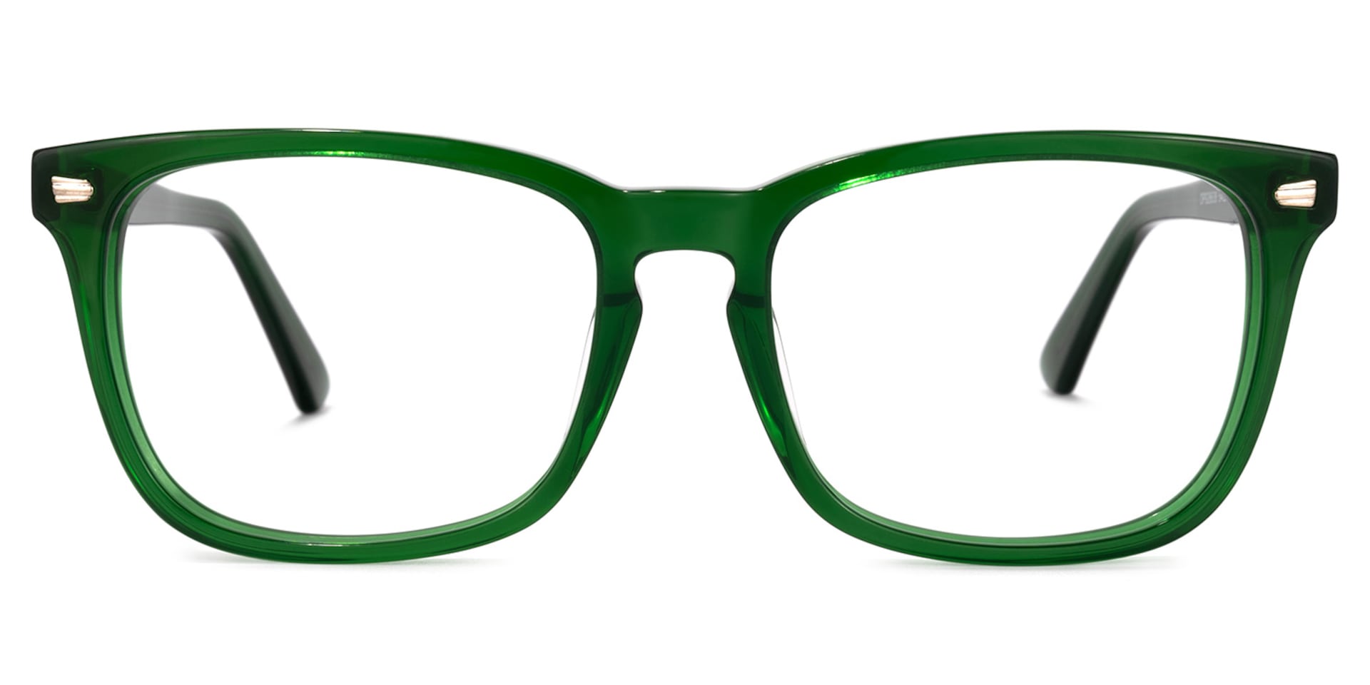 Noel Rectangle Dark-Green Glasses | Zeelool Glasses0