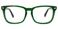 Noel Rectangle Dark-Green Glasses0