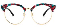 Tatiana Browline Floral Glasses0