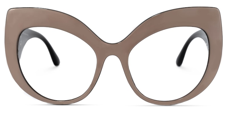 Kait Cat-eye Brown Glasses | Zeelool Glasses0