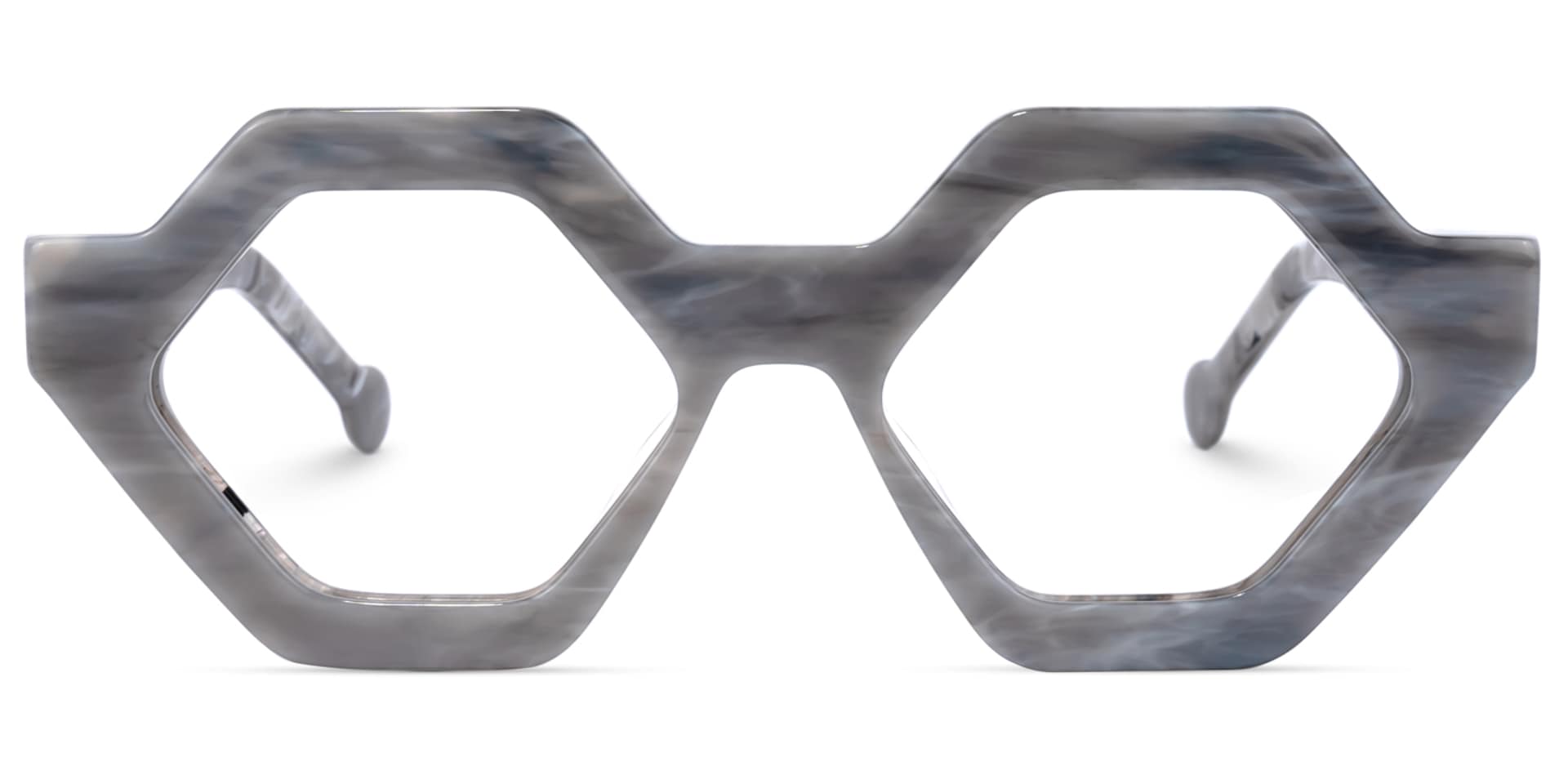 Barreto Geometric Gray Glasses | Zeelool Glasses0