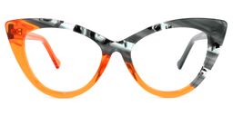 Maxine Orange Cat eye Glasses0