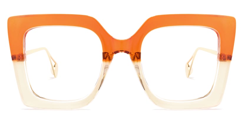 Qatar Square Orange Glasses