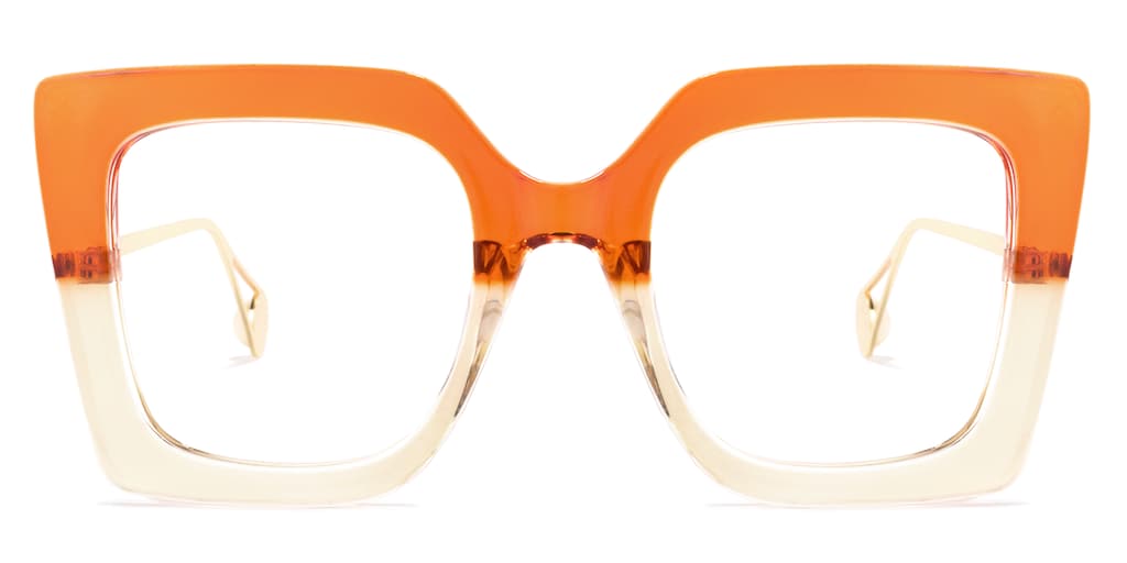 Qatar Square Orange Glasses