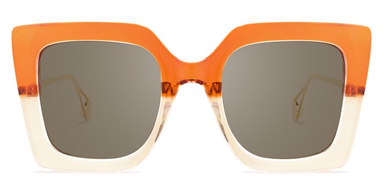 Qatar Square Orange Sunglasses